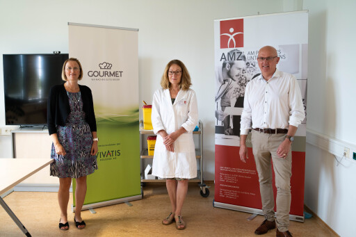 Martina Panzenböck PA, Leitung Personal bei GOURMET Peter Acs MSc, AMZ Mödling, Geschäftsführung            Dr. Gudrun Reisz AMZ Mödling Ärztin